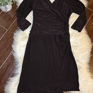 Carmen Marc Valvo brown dress sz Medium